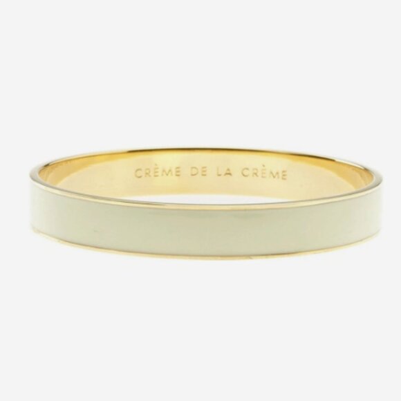 GUC - Kate Spade New York Enamel Idiom 'Creme De La Creme' Bangle Bracelet - Picture 1 of 14